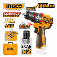 Компактный аккумуляторный шуруповерт INGCO CIDLI16665
