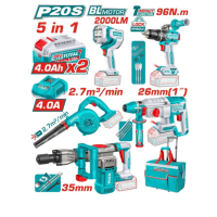 Набор аккумуляторных инструментов TOTAL  TOSLI251083