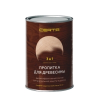 Пропитка по древесине 3в1 CERTA серая 0,9л